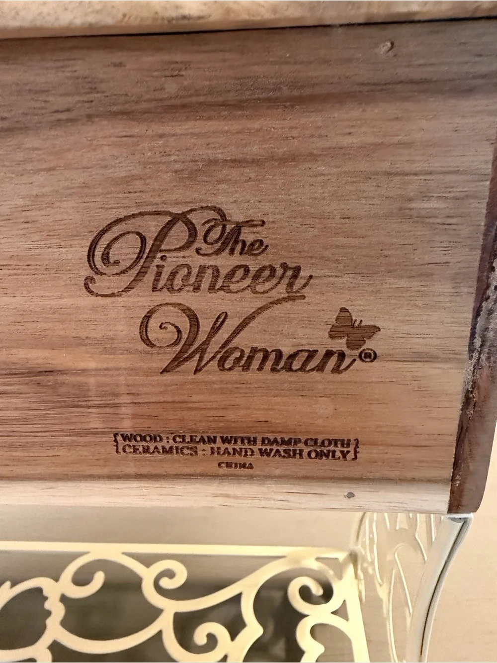 The Pioneer Woman Flea Market 3-Drawer Stand Coffee Tea Storage Mug Rack